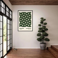 Bauhaus Forest Green Cream Wall Art - Vibrantwalls
