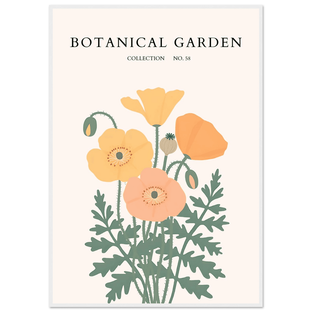 Botanical Garden Poppy Wall Art - Vibrantwalls
