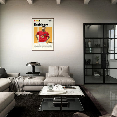 David Beckham Manchester United Soccer Framed Poster Vibrantwalls