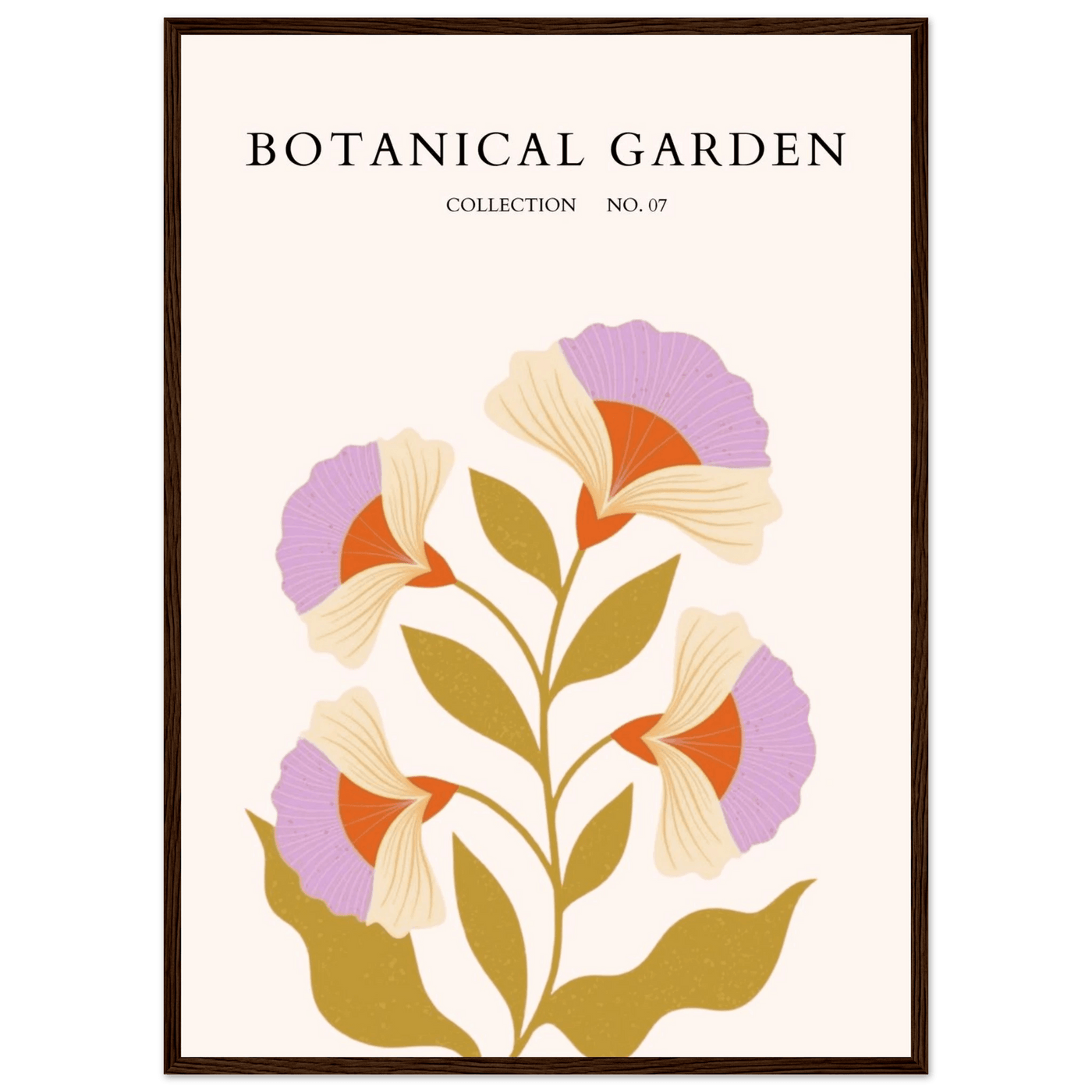 Botanical Garden Framed Poster – Whimsical Floral Art Prints in Soft Hues | Ready-to-Hang Wall Decor - Vibrantwalls