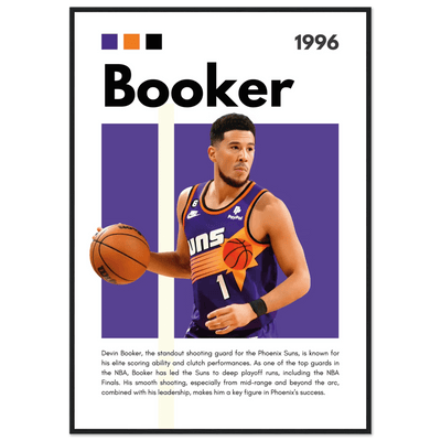 Devin Booker Phoenix Suns Modern Art Print - Vibrantwalls