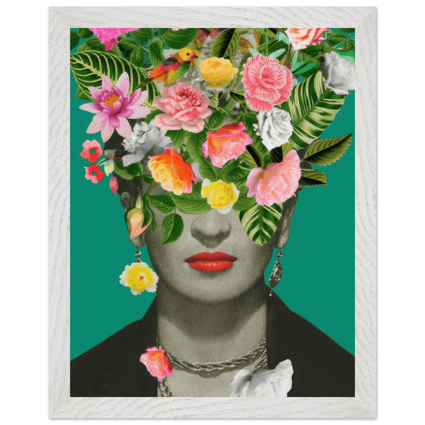 Floral Frida Artwork - Vibrant and Inspiring Home Decor - Vibrantwalls