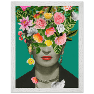 Floral Frida Artwork - Vibrant and Inspiring Home Decor - Vibrantwalls