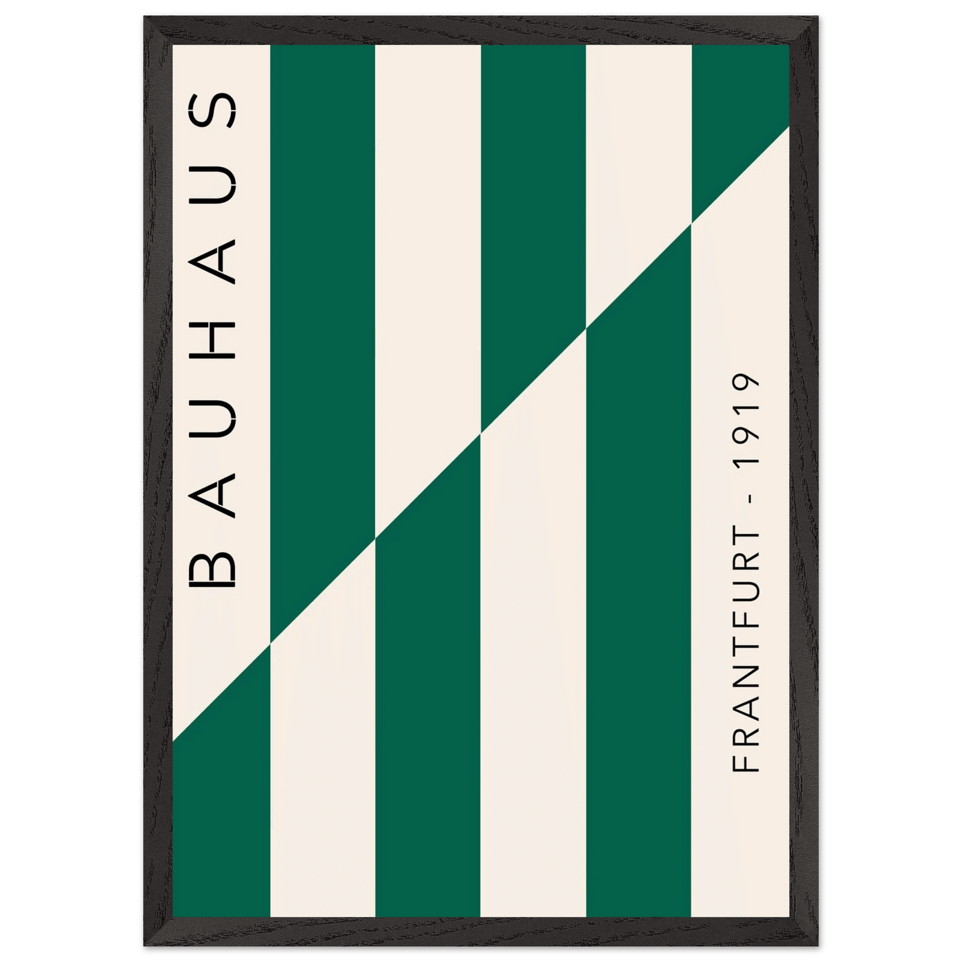 Bauhaus Emerald Green & Cream Modern - Vibrantwalls
