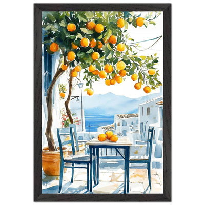 Mediterranean Lemon Tree Decor with Sea View Charm - Vibrantwalls