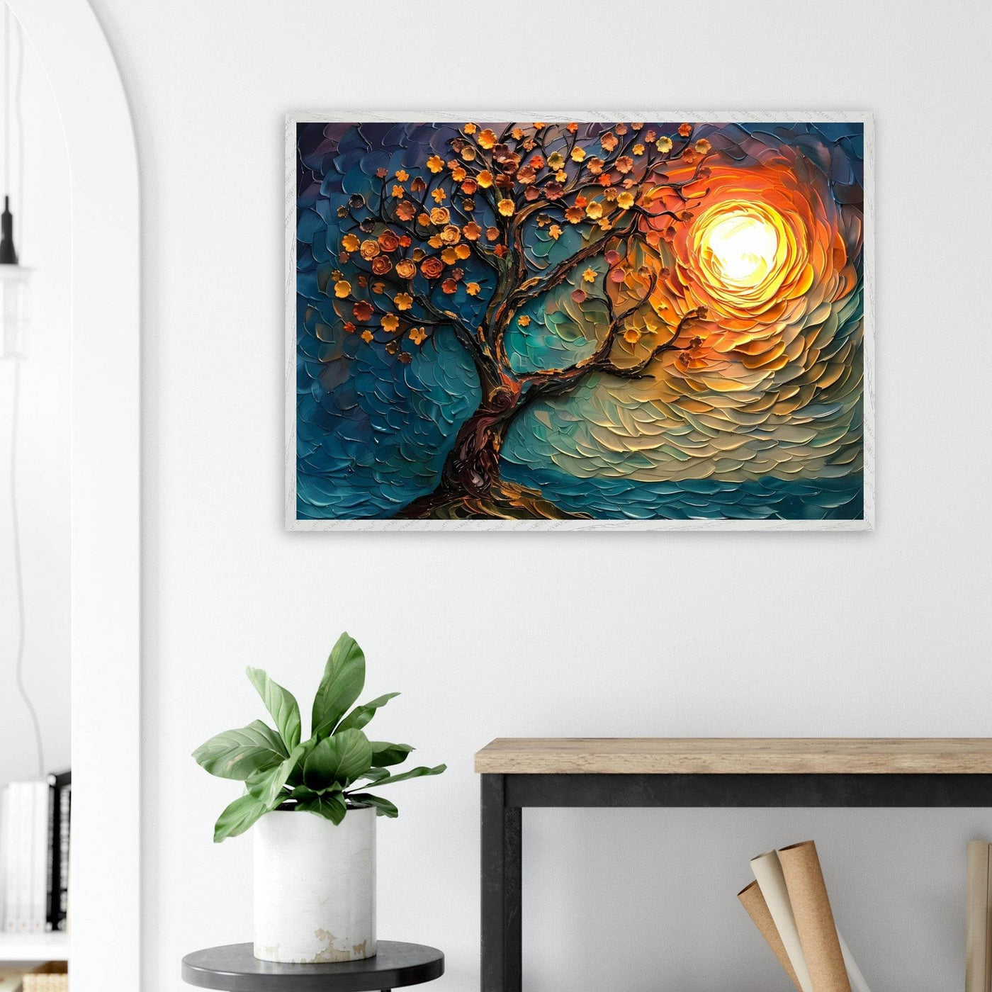 Tree of Life Textured Sunset Palette - Vibrantwalls
