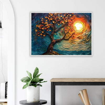 Tree of Life Textured Sunset Palette - Vibrantwalls