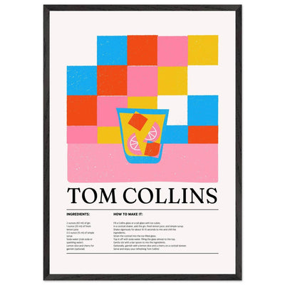 Retro Tom Collins Cocktail Recipe - Vibrantwalls
