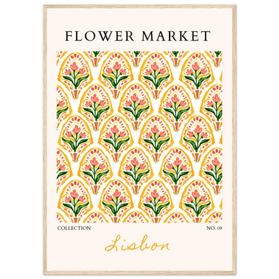 Lisbon Flower Market Framed Poster – Vibrant Floral Art Print | Ready-to-Hang Wall Decor - Vibrantwalls