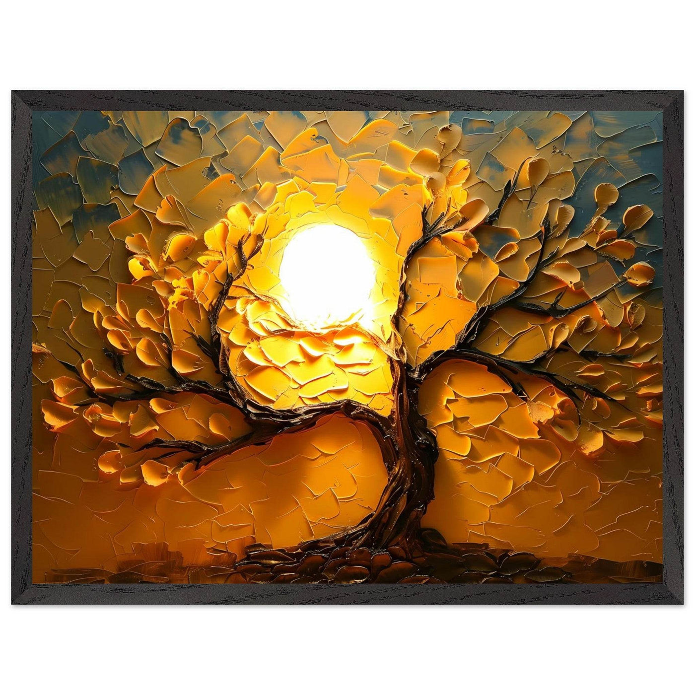 Textured Golden Tree of Life - Vibrantwalls