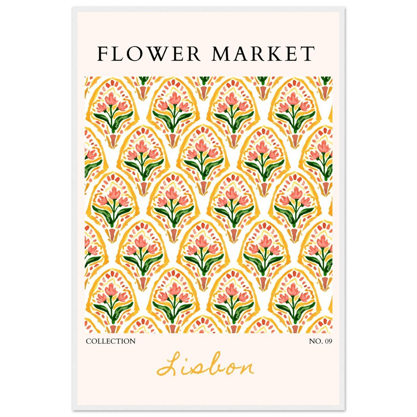 Lisbon Flower Market Framed Poster – Vibrant Floral Art Print | Ready-to-Hang Wall Decor - Vibrantwalls