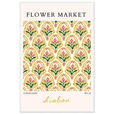 Lisbon Flower Market Framed Poster – Vibrant Floral Art Print | Ready-to-Hang Wall Decor - Vibrantwalls