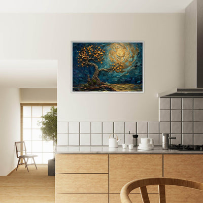 Tree of Life Jewelry - Golden Blooms & Midnight Sky Design - Vibrantwalls