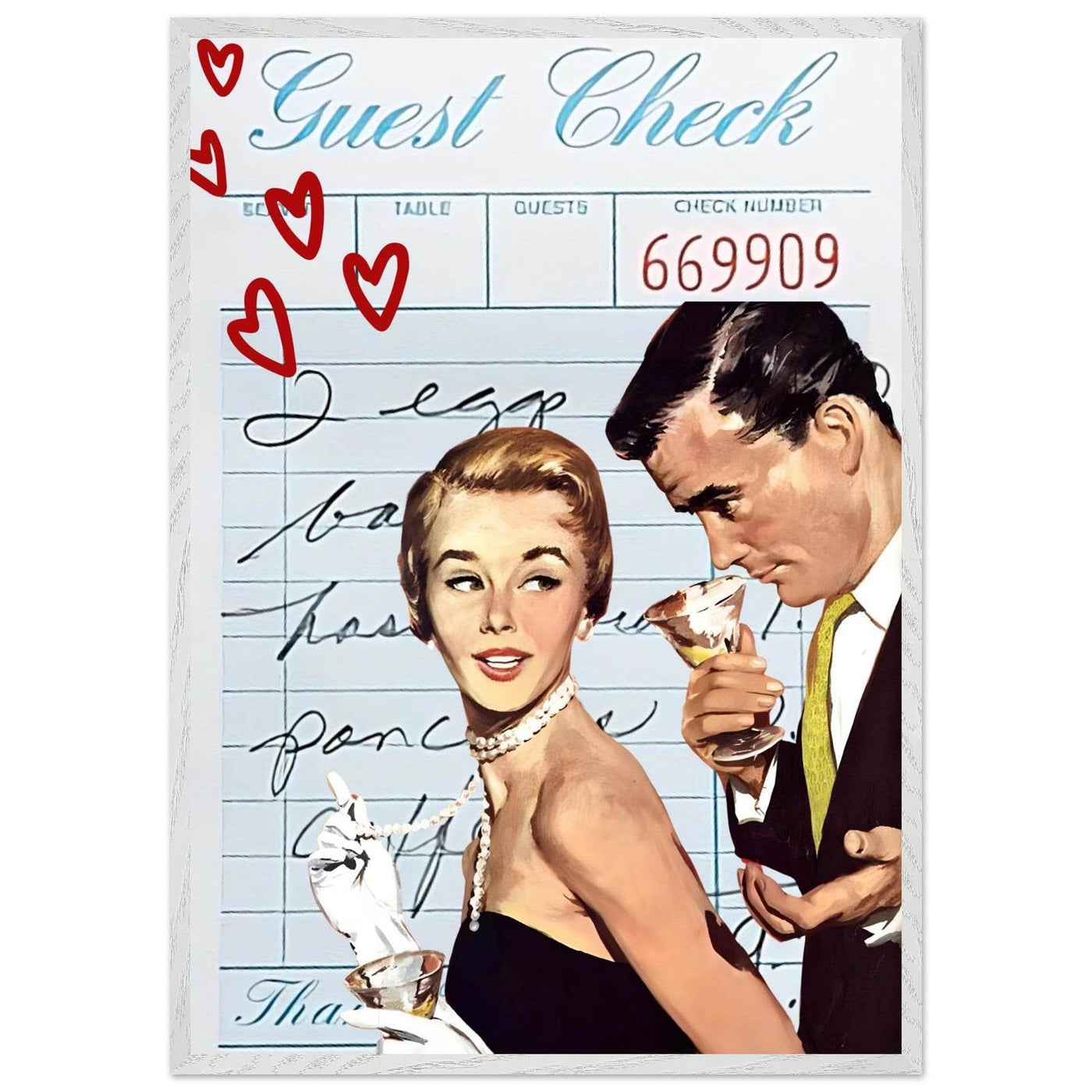 Retro Romance Cocktail Vintage Love Bar Art - Vibrantwalls