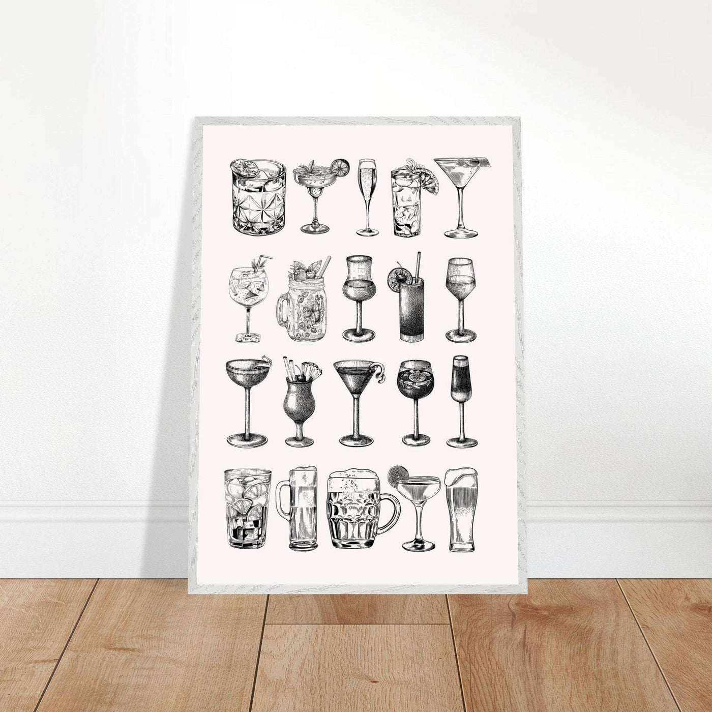 Gin Tonic Cocktail Recipe Vintage Style Art - Vibrantwalls