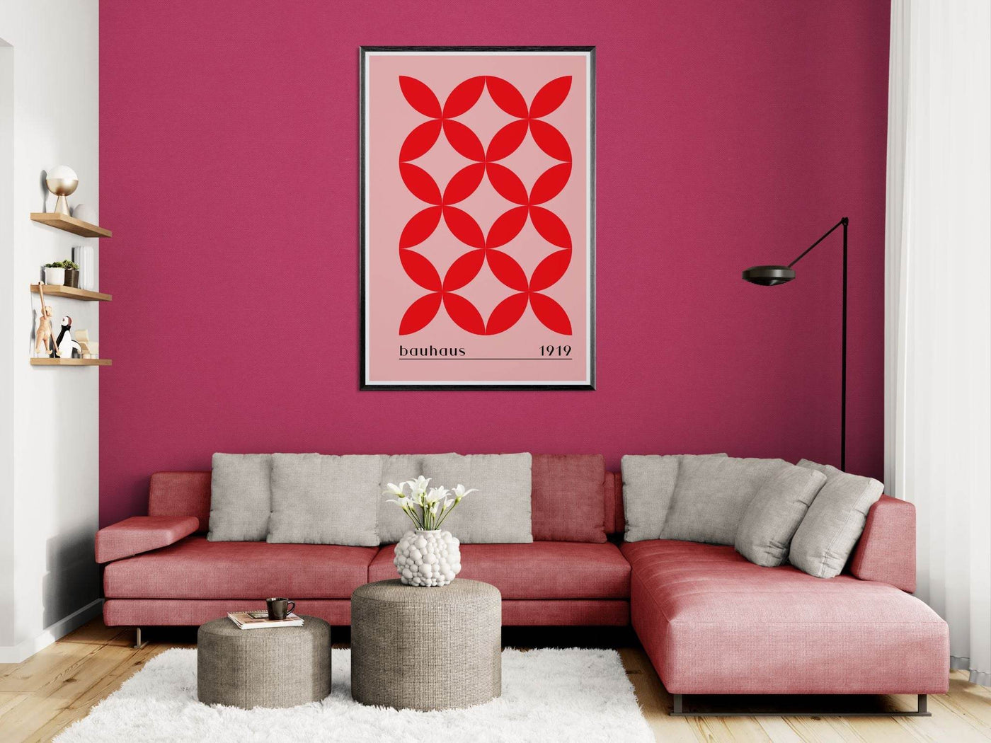 Bauhaus Minimalist Bold Red Geometric Design - Vibrantwalls