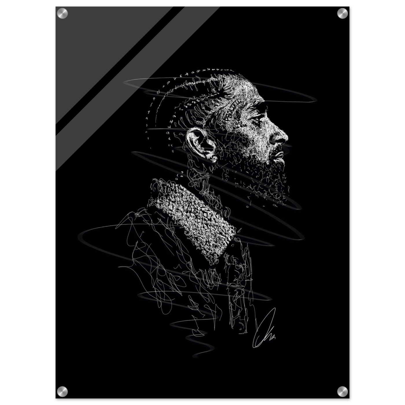 Nipsey Hussle Abstract Acrylic Print – Iconic, Contemporary, Durable Wall Art in Multiple Sizes - Vibrantwalls