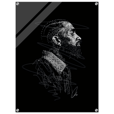 Nipsey Hussle Abstract Acrylic Print – Iconic, Contemporary, Durable Wall Art in Multiple Sizes - Vibrantwalls