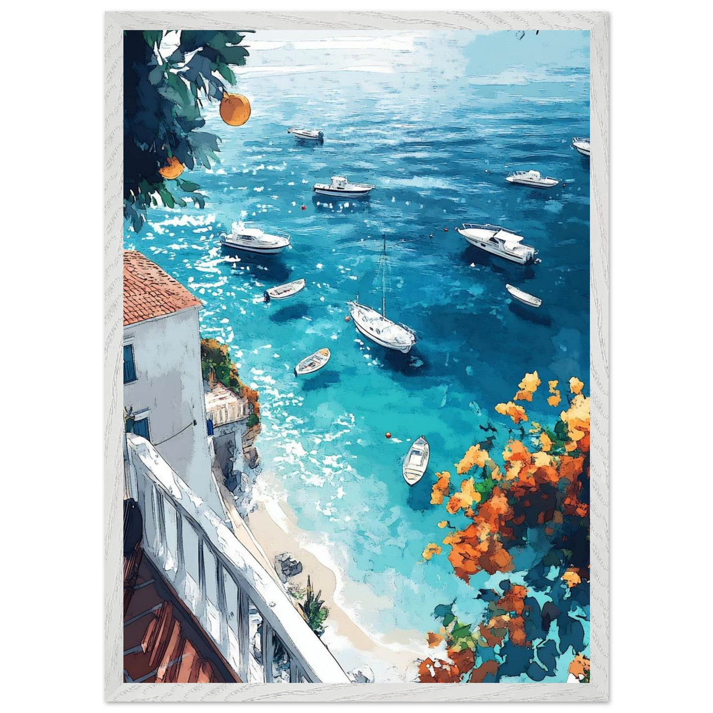 Vintage Italian Coastal View - Vibrantwalls