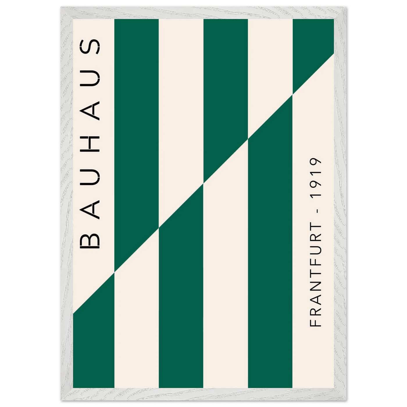 Bauhaus Emerald Green & Cream Modern - Vibrantwalls