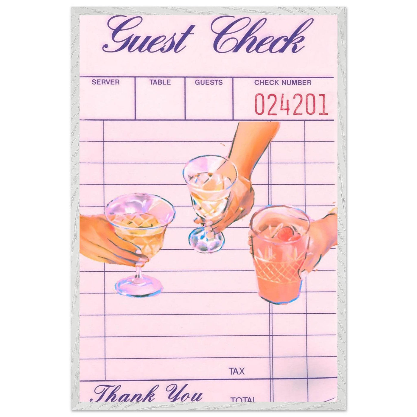 Retro Bar Tab Cocktail Recipe - Vibrantwalls