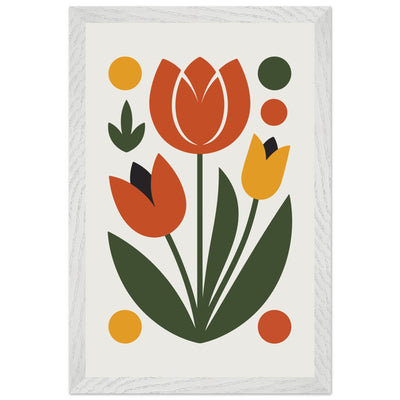 Abstract Mid-Century Modern Tulip Art - Vibrantwalls