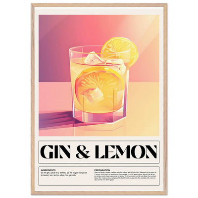 Gin & Lemon Print - Vibrantwalls