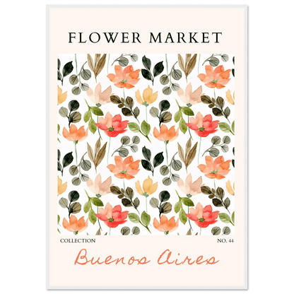 Buenos Aires Flower Market Watercolor Floral - Wall Art - Vibrantwalls