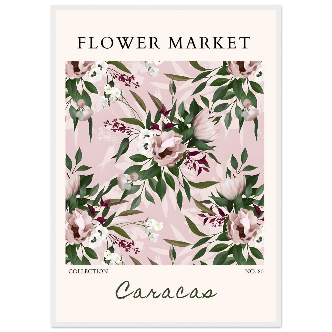 Blush Floral Dream Framed Poster – Elegant Botanical Art Print | Ready-to-Hang in Multiple Sizes & Frame Styles - Vibrantwalls