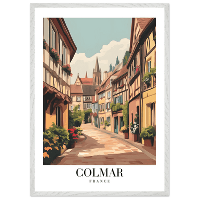 Colmar France Framed Poster – Vintage European Village Wall Art with Wooden Frame - Vibrantwalls