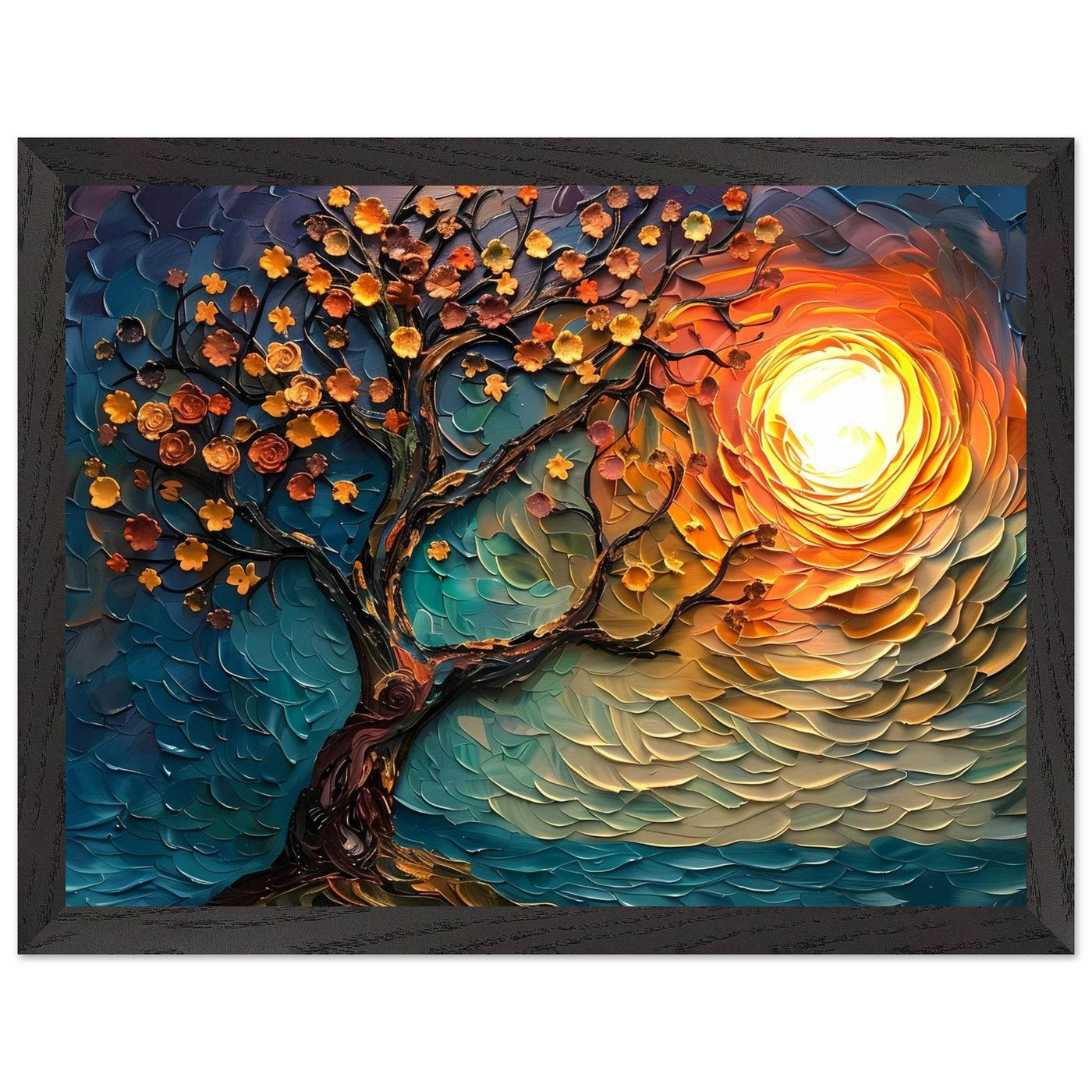 Tree of Life Textured Sunset Palette - Vibrantwalls