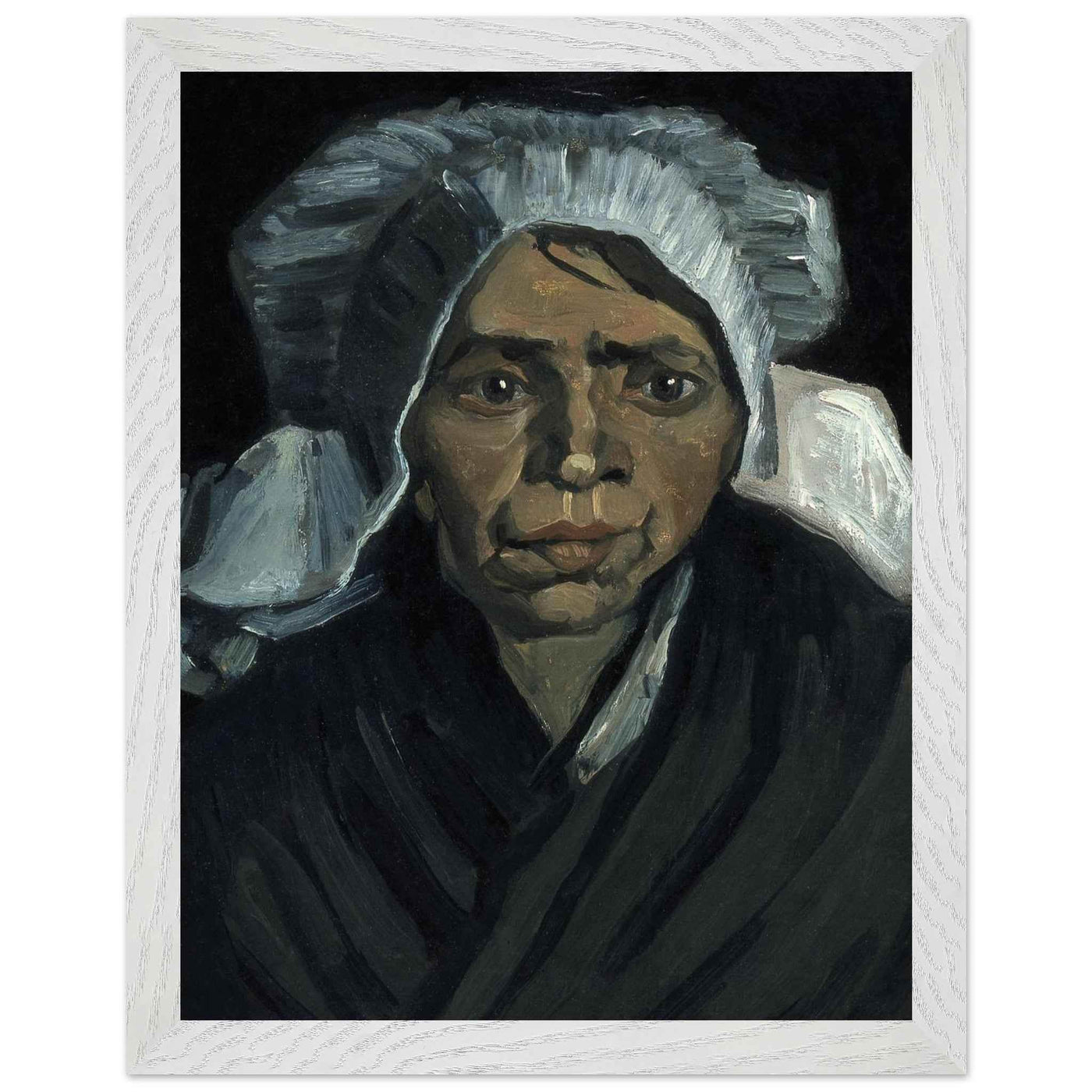 Peasant Woman Sculpture - Exquisite Head of a Peasant Woman Art Piece - Vibrantwalls