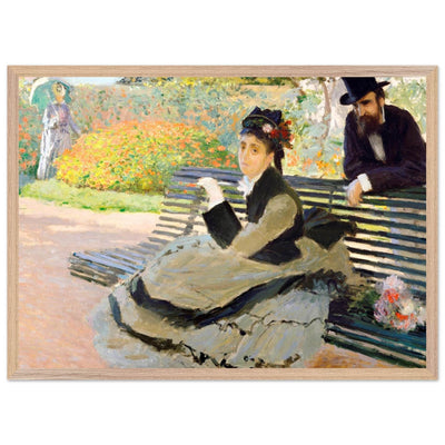 Camille Monet Garden Bench Art – Exquisite Artwork for Garden Lovers - Vibrantwalls