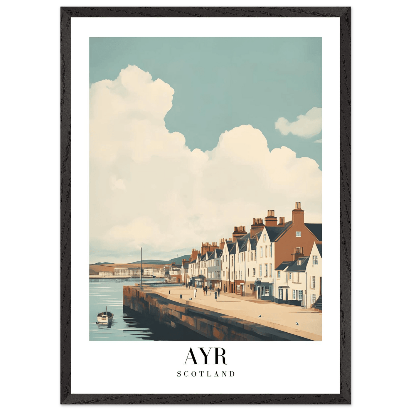 Ayr Scotland Framed Poster – Coastal Charm Wall Art with Vintage Vibe & Wooden Frame - Vibrantwalls