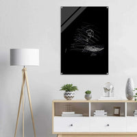 Scream Abstract Art Print - Minimalist Modern Dynamic Wall Decor Acrylic Print - Vibrantwalls