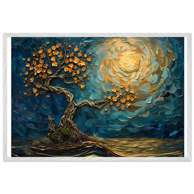 Tree of Life Jewelry - Golden Blooms & Midnight Sky Design - Vibrantwalls