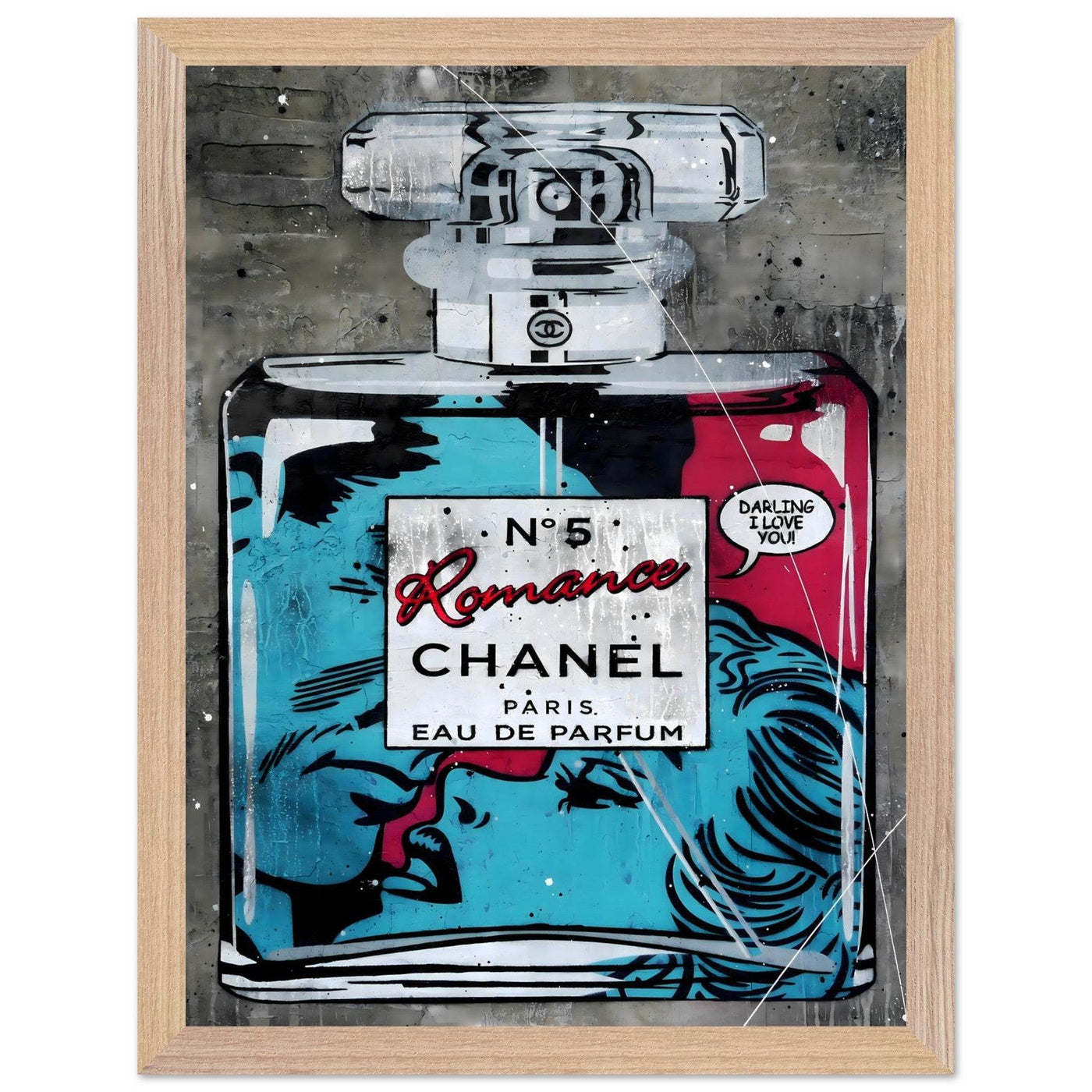 Chanel No. 5 'Romance' Pop Art Print - Iconic Fragrance Art in Your Choice of Frame & Size - Vibrantwalls