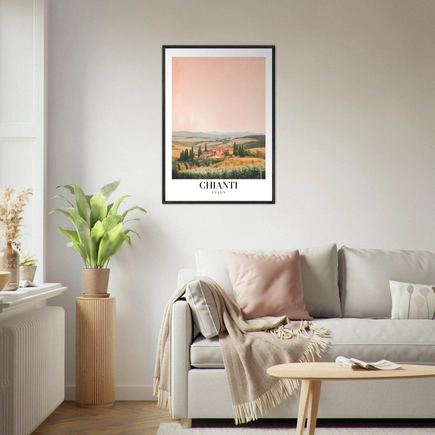 Chianti, Italy Framed Poster – Vintage Tuscan Countryside Wall Art with Customizable Wooden Frame - Vibrantwalls