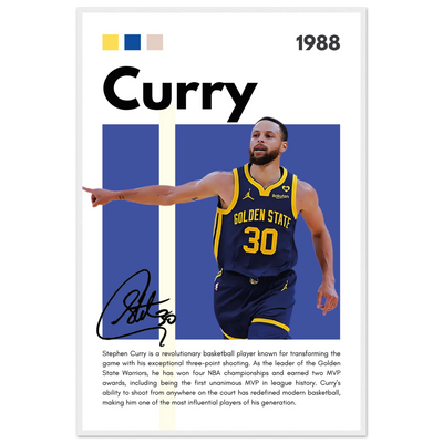 Stephen Curry Chef Curry Warriors Framed Poster 60x90 cm 24x36″ White frame Vibrantwalls
