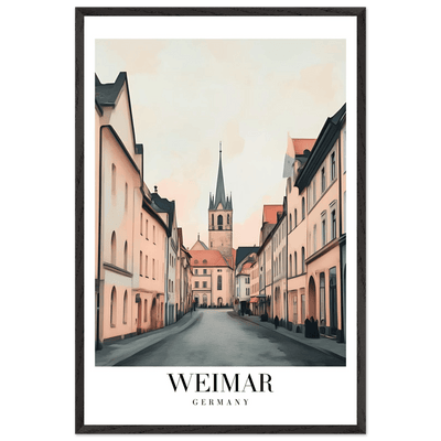Weimar Germany Framed Poster – Vintage European Cityscape Wall Art with Wooden Frame - Vibrantwalls