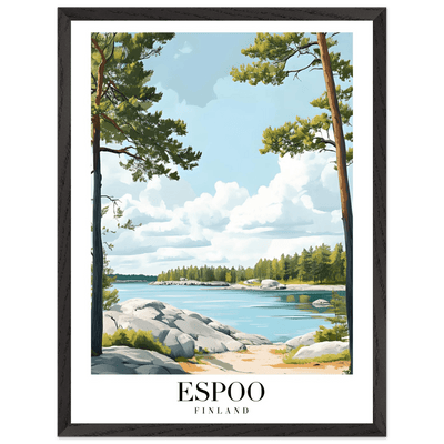 Espoo Finland Framed Poster – Serene Nordic Landscape Wall Art with Wooden Frame - Vibrantwalls