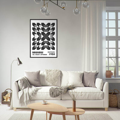 Bauhaus-Style Geometric Grid - Vibrantwalls