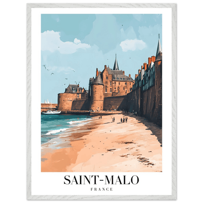 Saint-Malo France Framed Poster – Vintage Coastal Wall Art with Custom Wooden Frame - Vibrantwalls