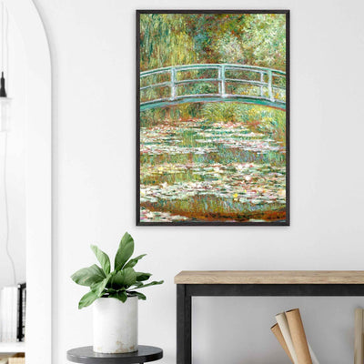 Bridge Over a Pond Art Print - Water Lilies Decorative Artwork for Your Space - Vibrantwalls