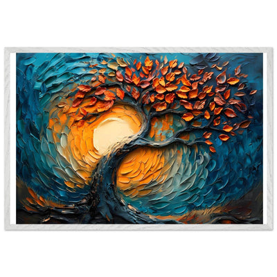 Palette Knife Tree of Life Framed - Vibrantwalls