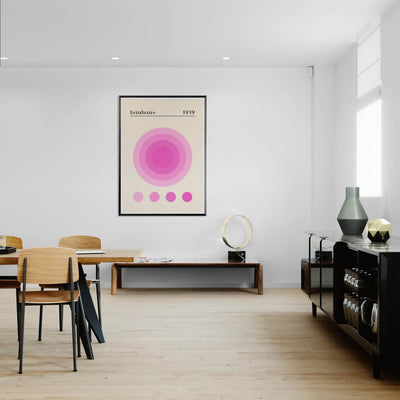 Bauhaus Pink Gradient Circle - Vibrantwalls