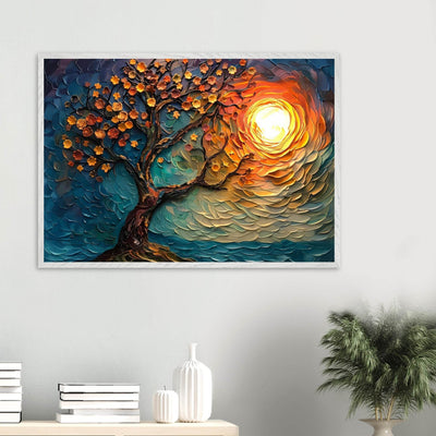 Tree of Life Textured Sunset Palette - Vibrantwalls