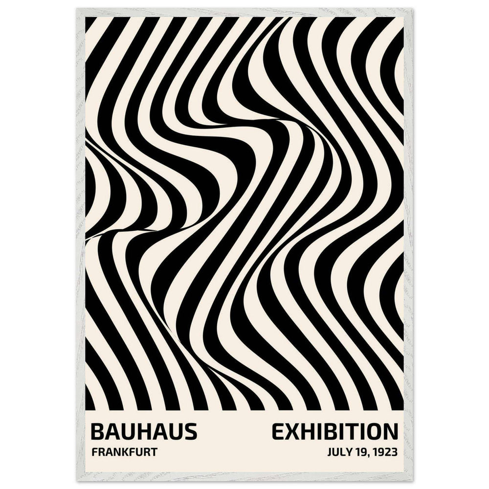 Bauhaus Black White Op Art Wall Art - Vibrantwalls