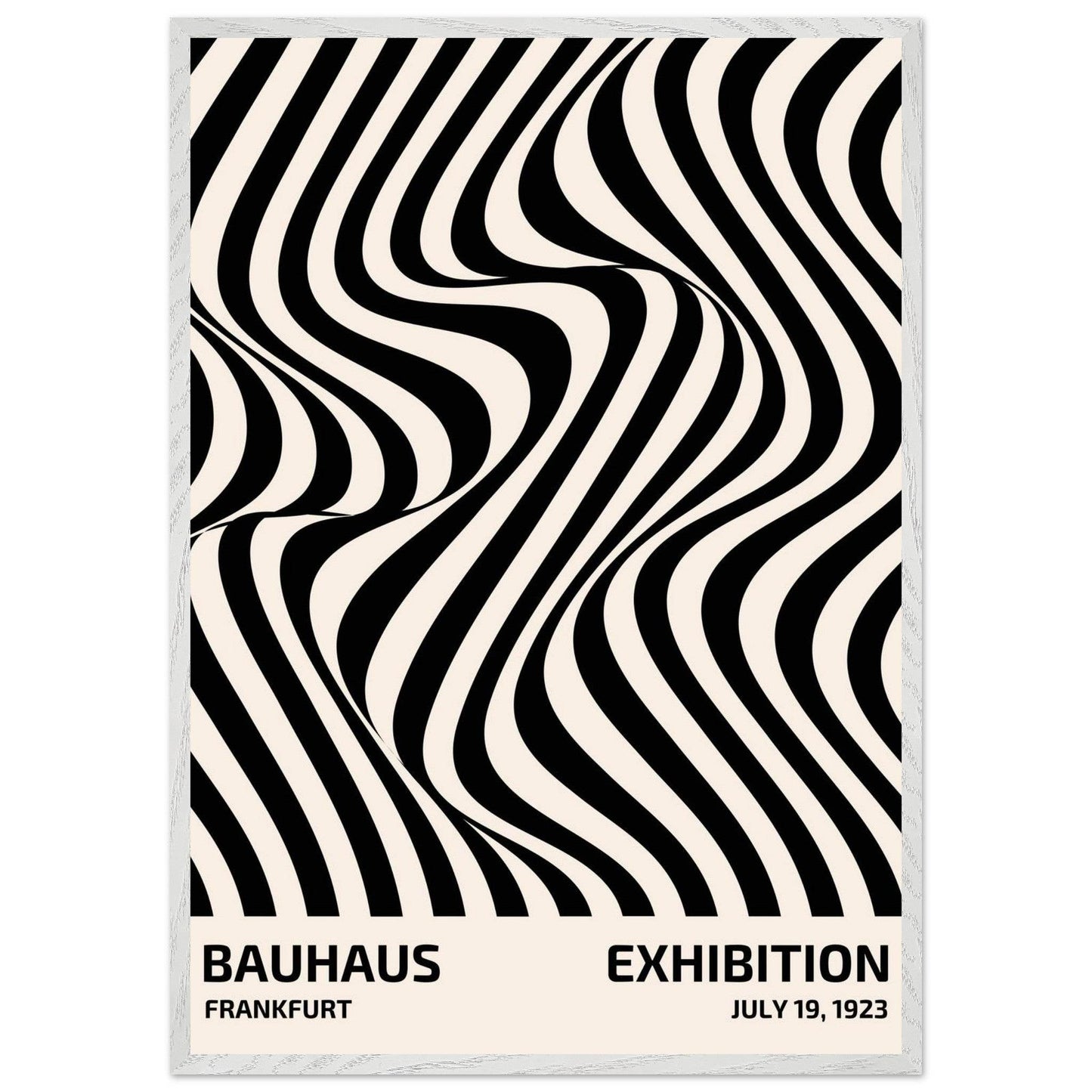 Bauhaus Black White Op Art Movement Style Design Poster Wall Art - Vibrantwalls