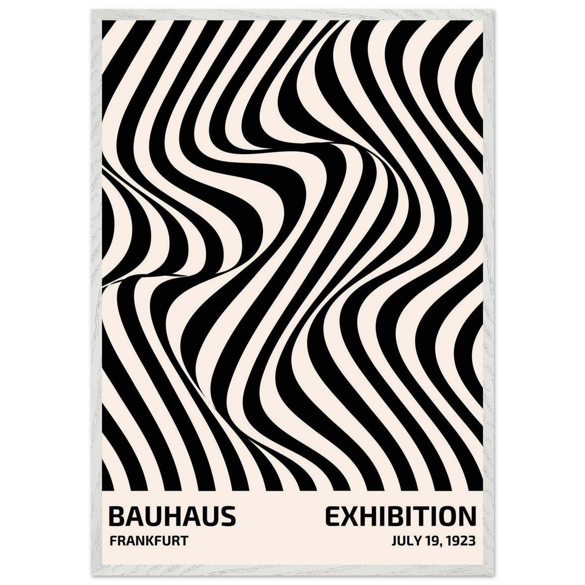 Bauhaus Black White Op Art Movement Style Design Poster Wall Art - Vibrantwalls